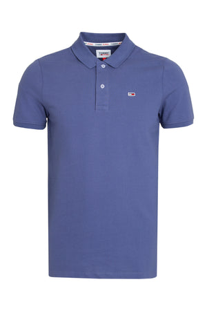 Cotton piqué polo shirt-0